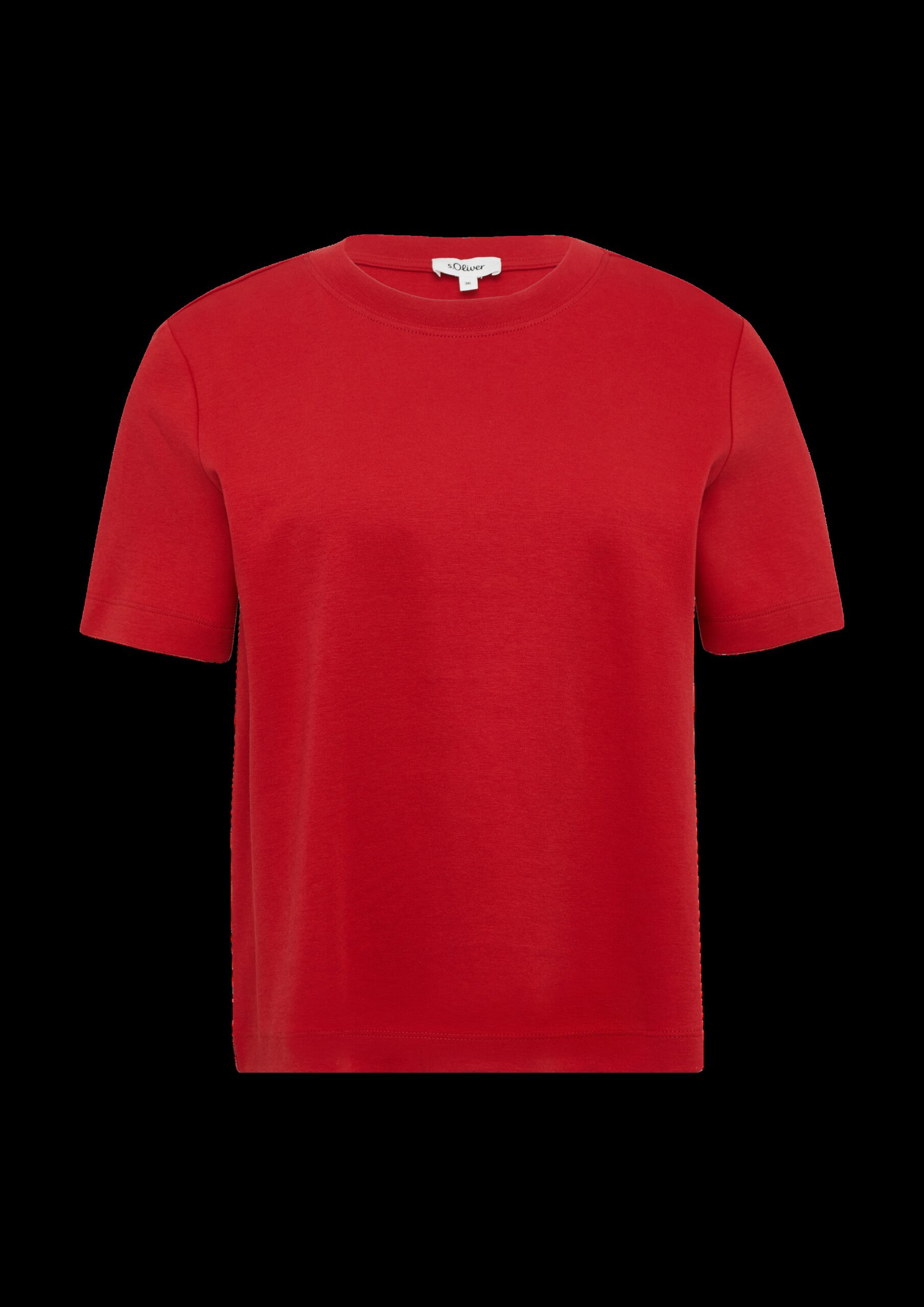 T-Shirt aus Interlockjersey mit Rundhalsausschnitt