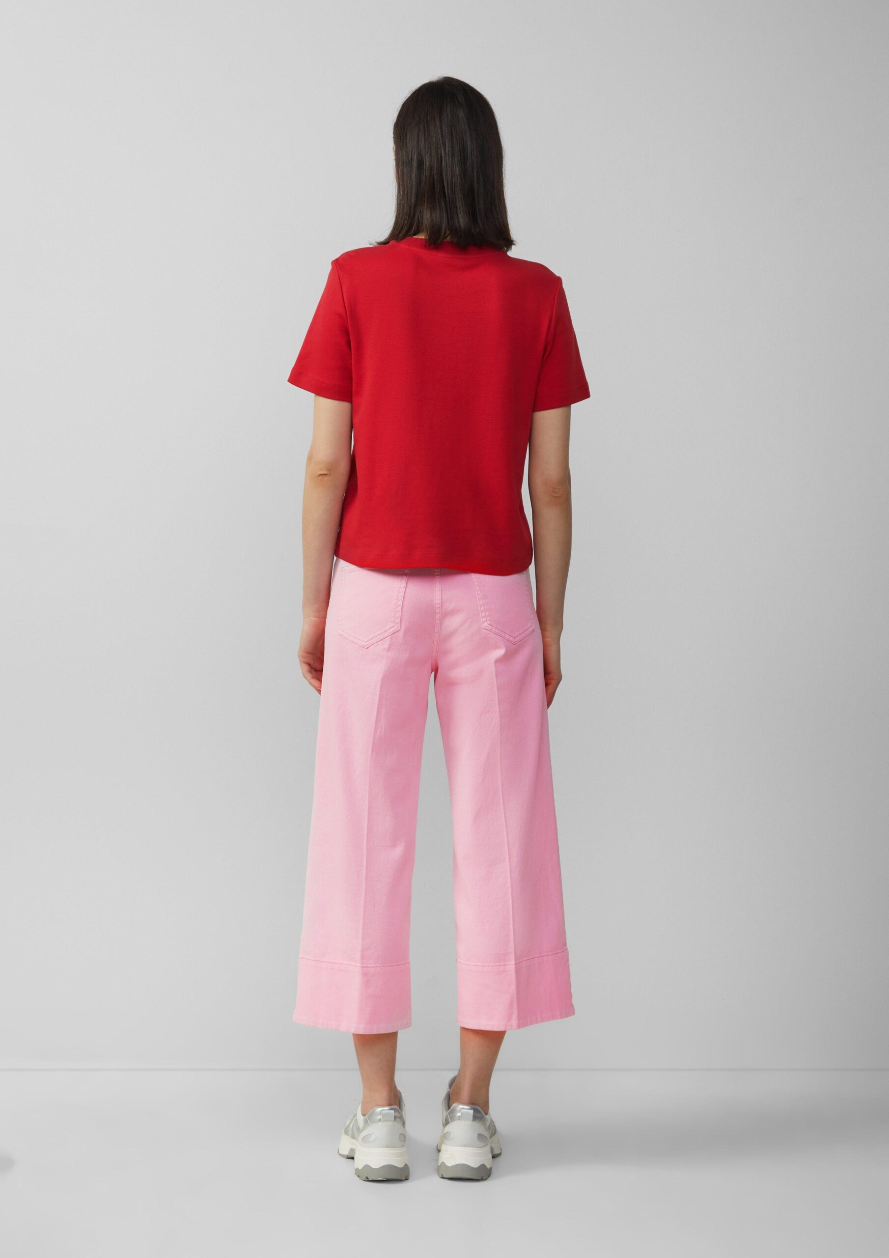 T-Shirt aus Interlockjersey mit Rundhalsausschnitt