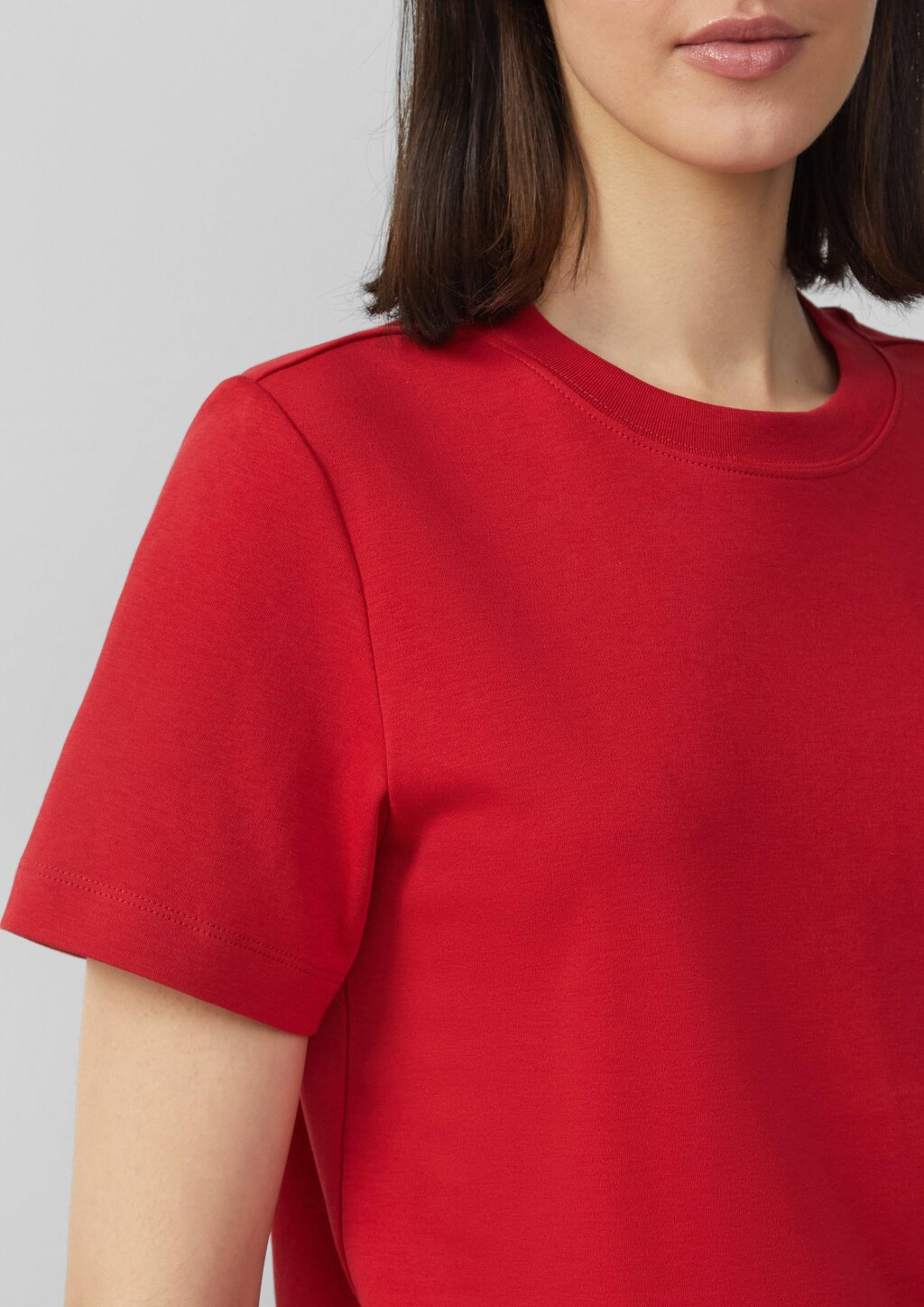 T-Shirt aus Interlockjersey mit Rundhalsausschnitt