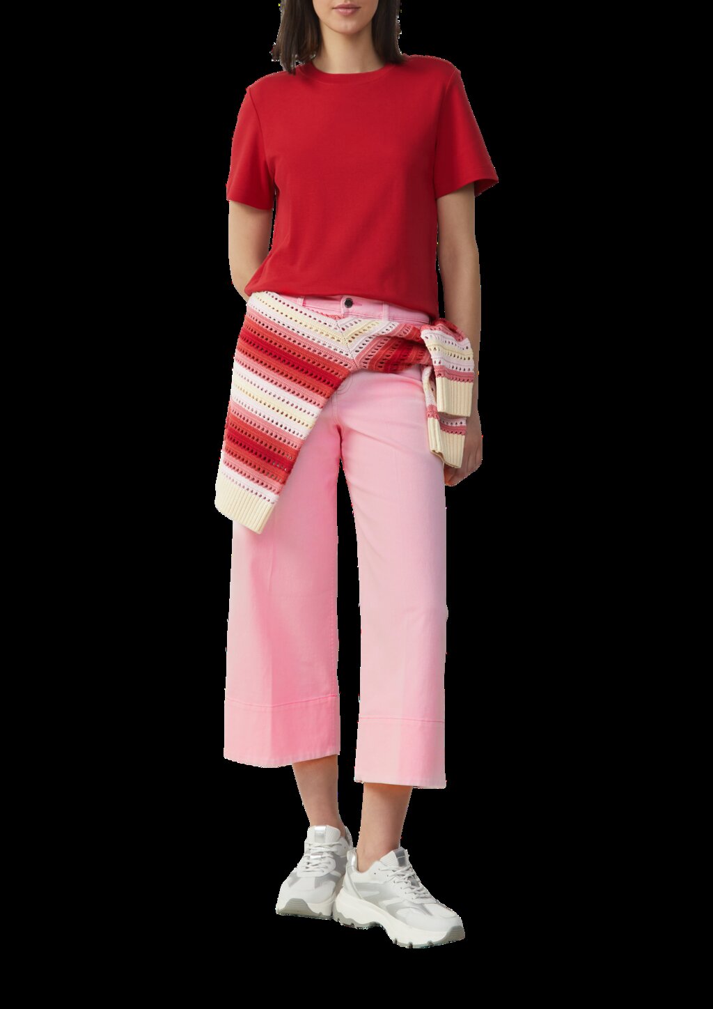 T-Shirt aus Interlockjersey mit Rundhalsausschnitt