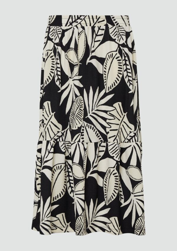 Strukturierter Midi-Rock mit Raffung