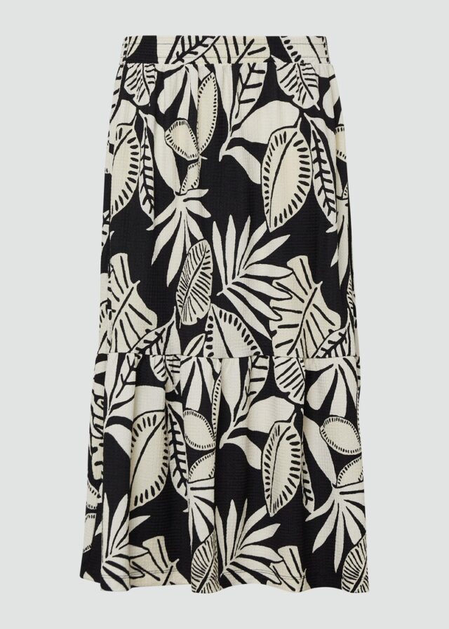 Strukturierter Midi-Rock mit Raffung