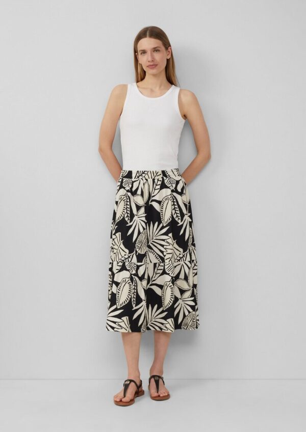 Strukturierter Midi-Rock mit Raffung