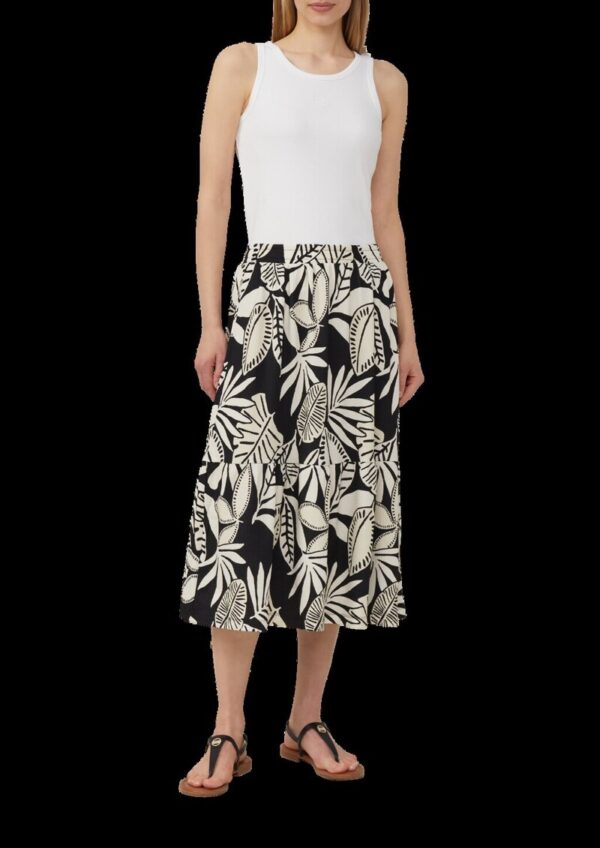 Strukturierter Midi-Rock mit Raffung