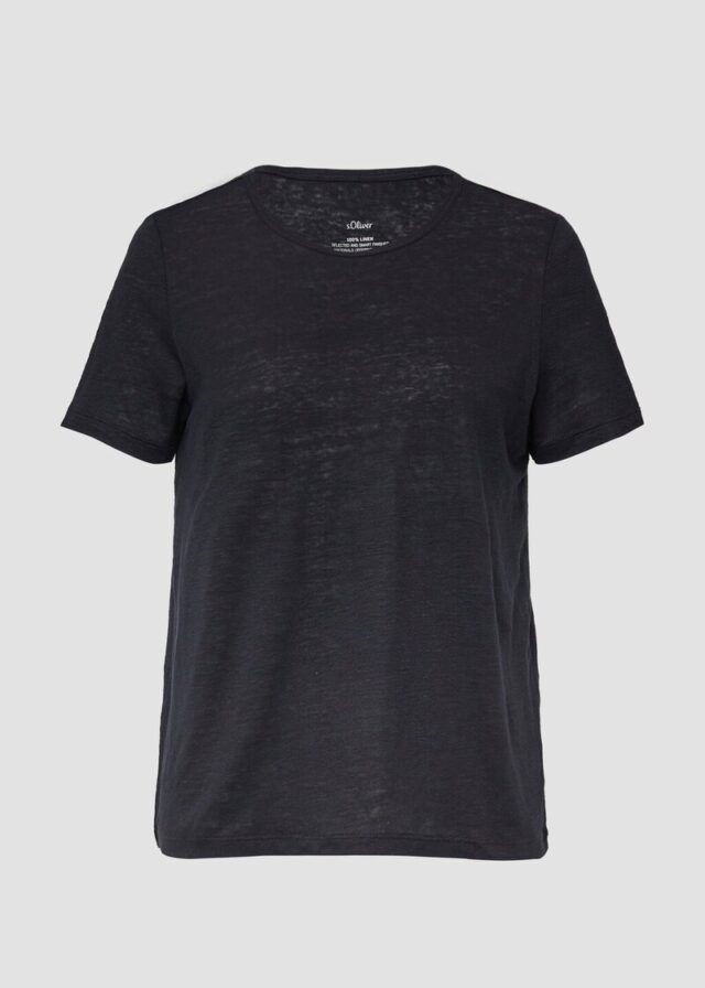 Jersey-T-Shirt aus Leinen