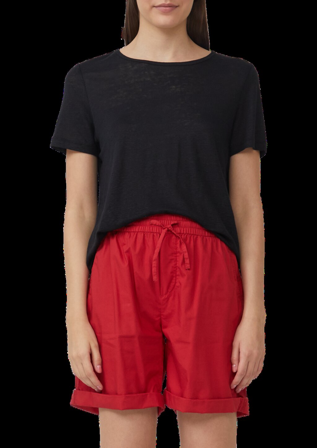 Jersey-T-Shirt aus Leinen