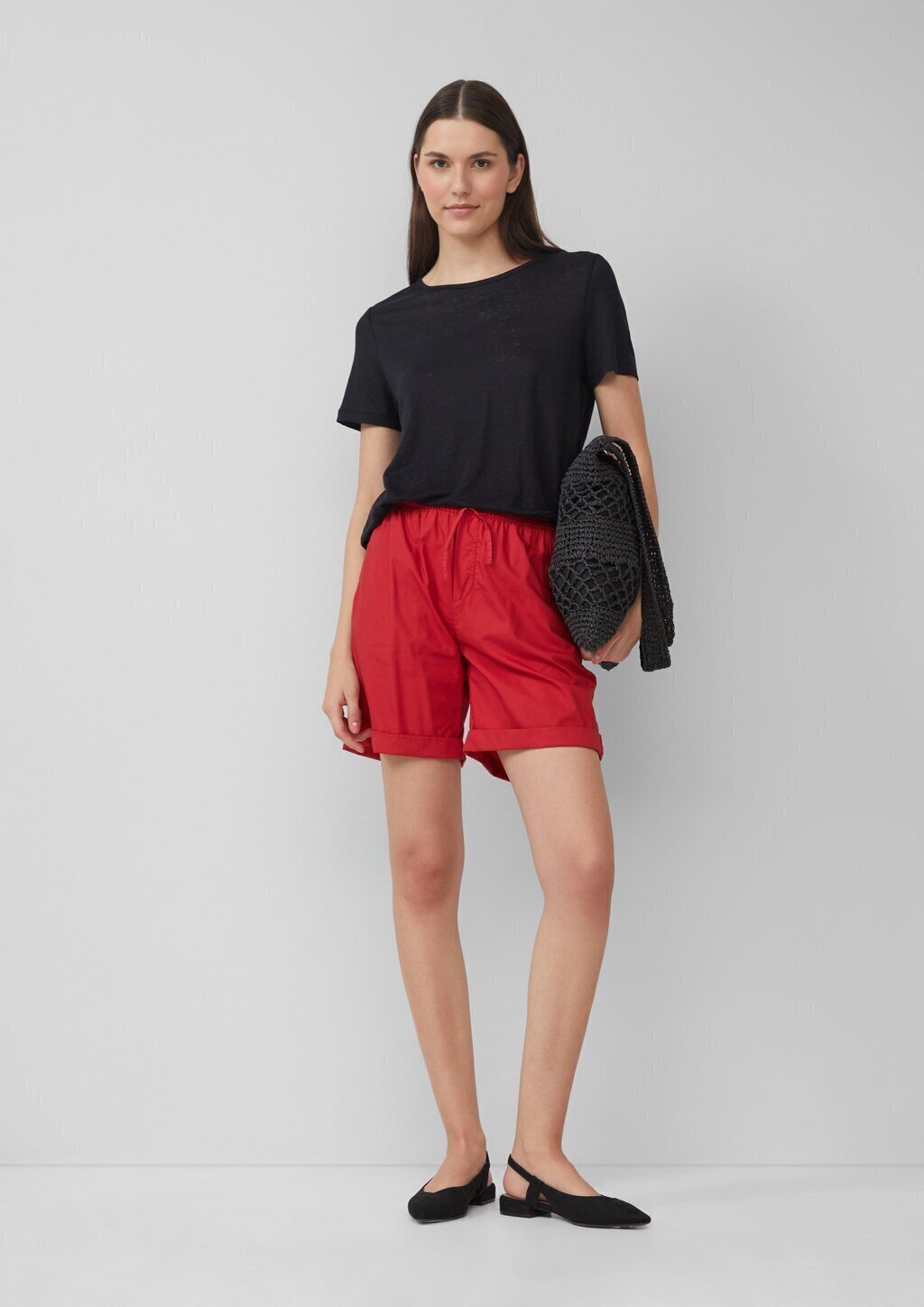 Jersey-T-Shirt aus Leinen