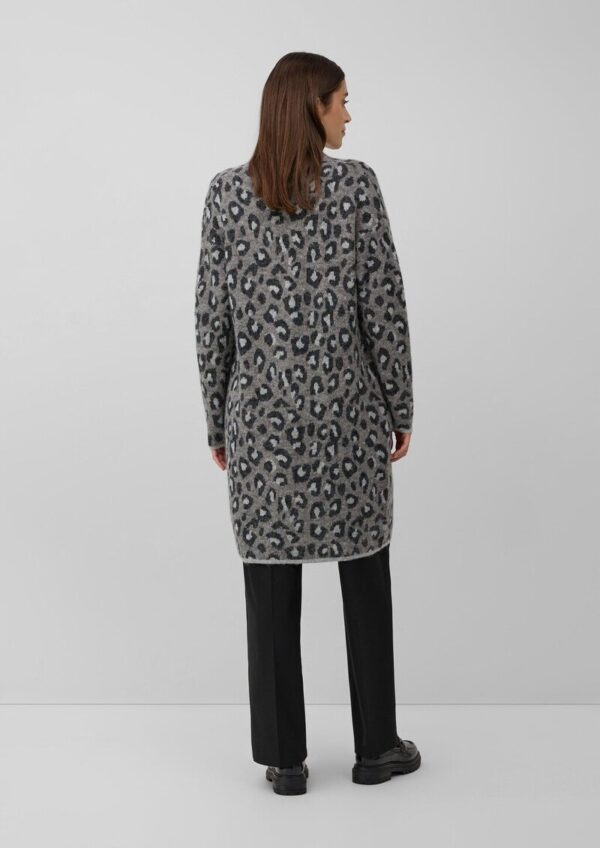 Long-Cardigan im Relaxed Fit mit Leo-Print
