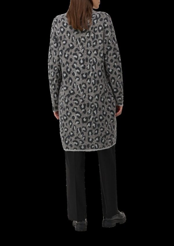 Long-Cardigan im Relaxed Fit mit Leo-Print