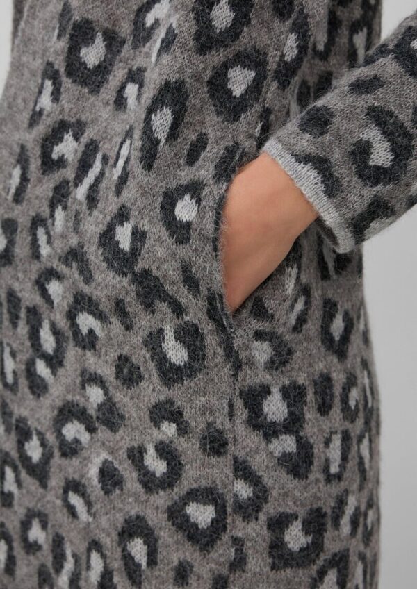 Long-Cardigan im Relaxed Fit mit Leo-Print