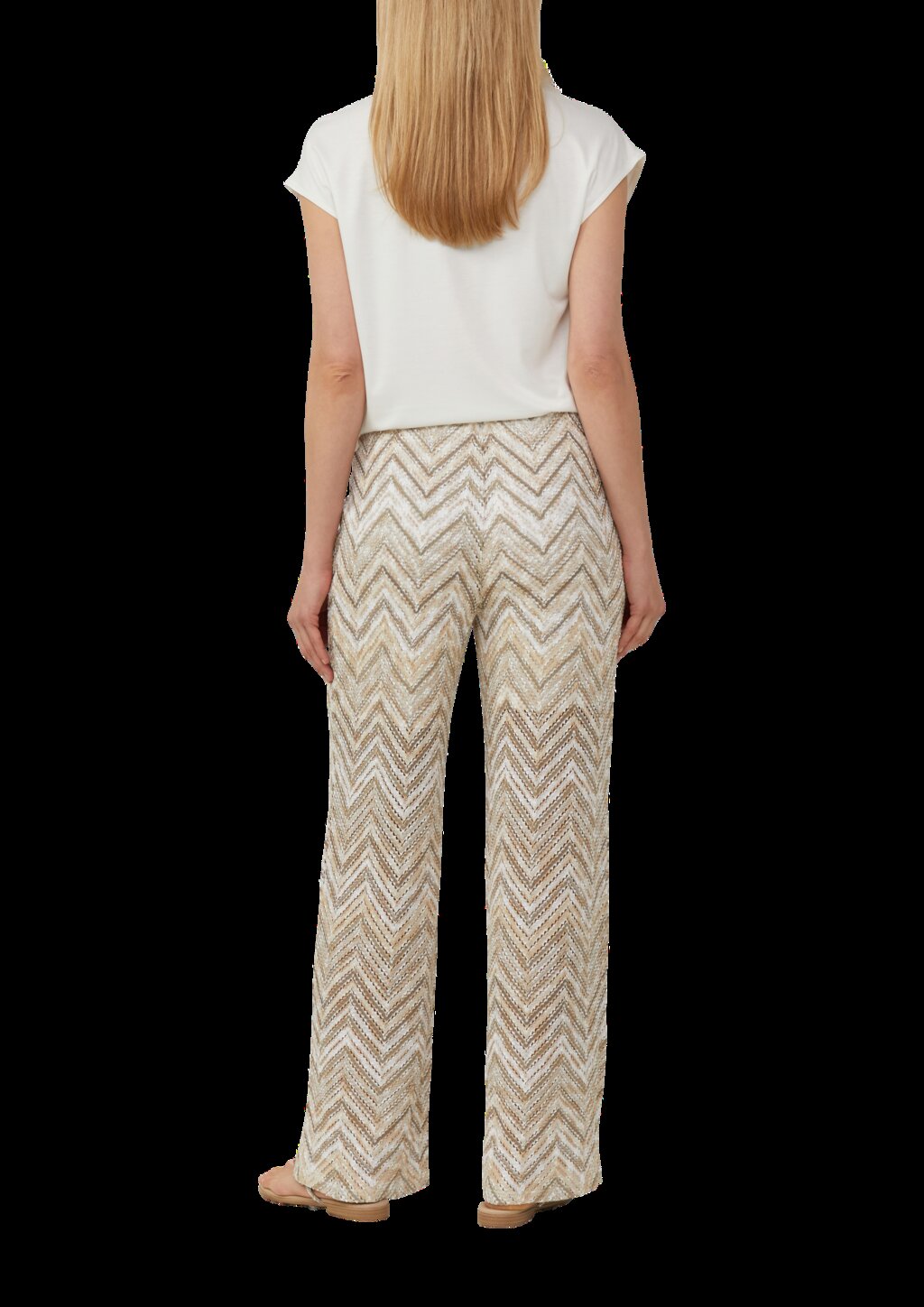 Wide-Leg-Hose aus Strickjersey mit Futtershorts und Elastikbund