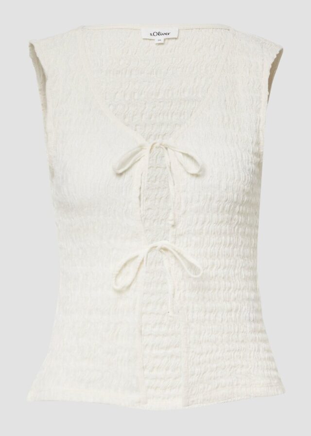 Strukturierte Slim-Fit-Weste aus Baumwollmix