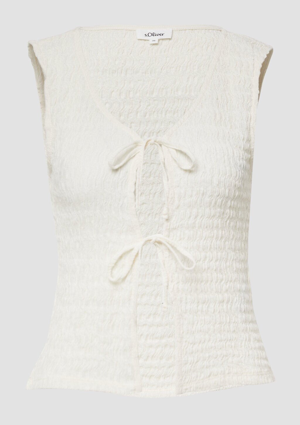 Strukturierte Slim-Fit-Weste aus Baumwollmix