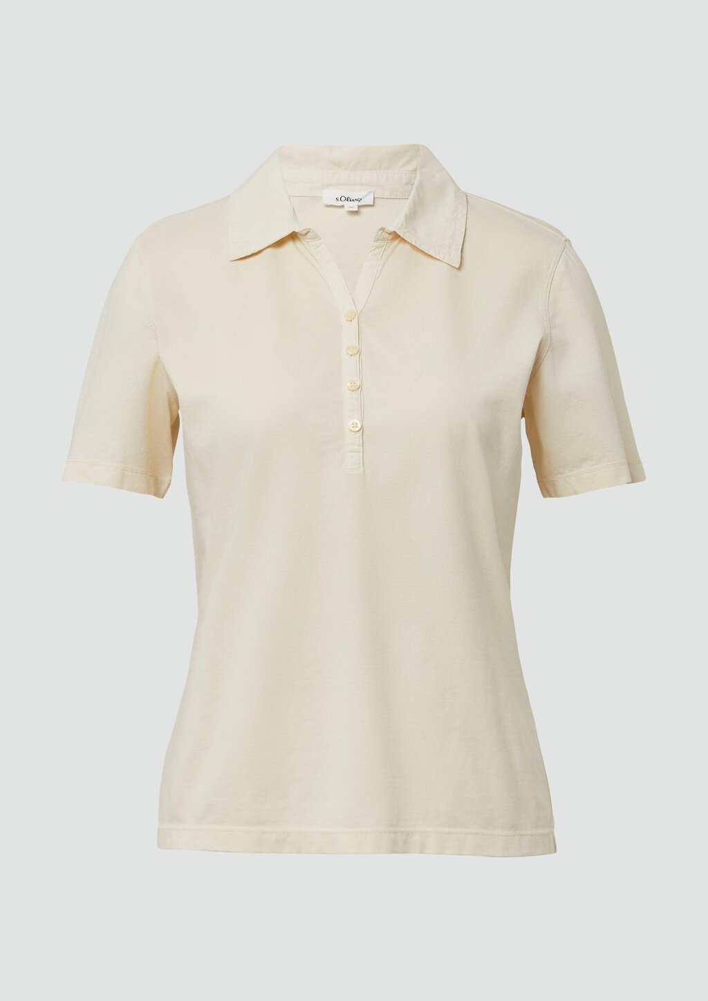 Jersey-Polo mit Knopfleiste