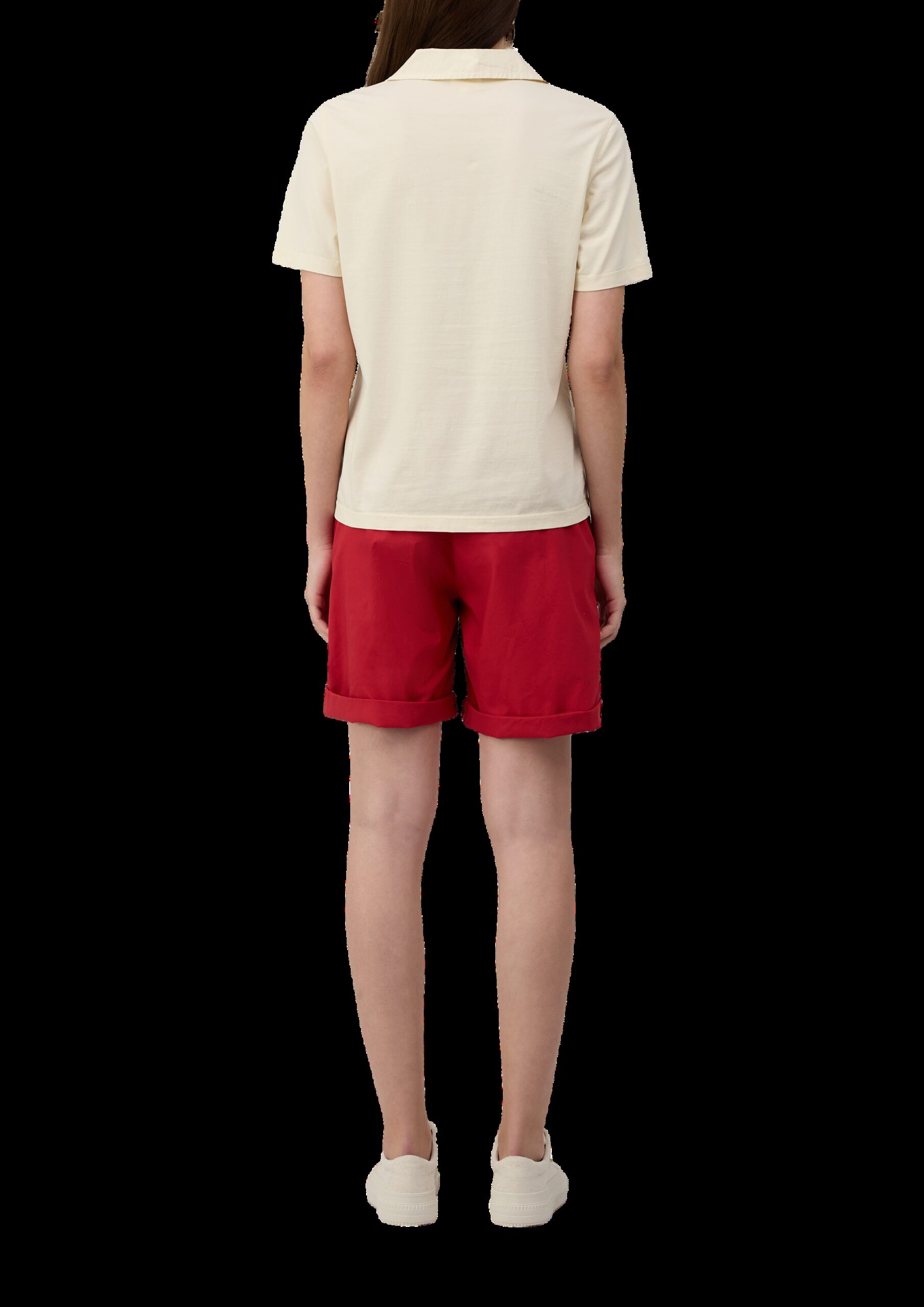 Jersey-Polo mit Knopfleiste