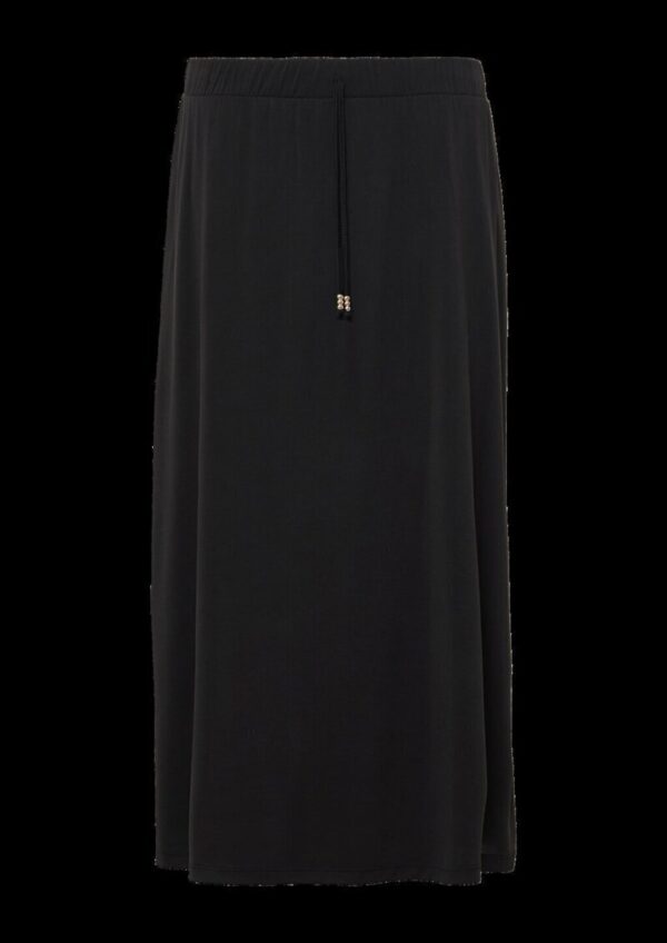 Gefütterter Midirock aus Modalmix mit Elastikbund