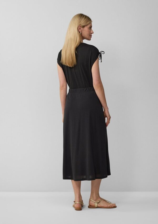 Gefütterter Midirock aus Modalmix mit Elastikbund