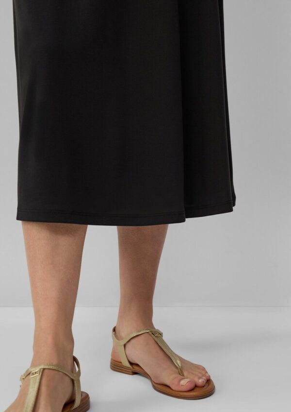 Gefütterter Midirock aus Modalmix mit Elastikbund