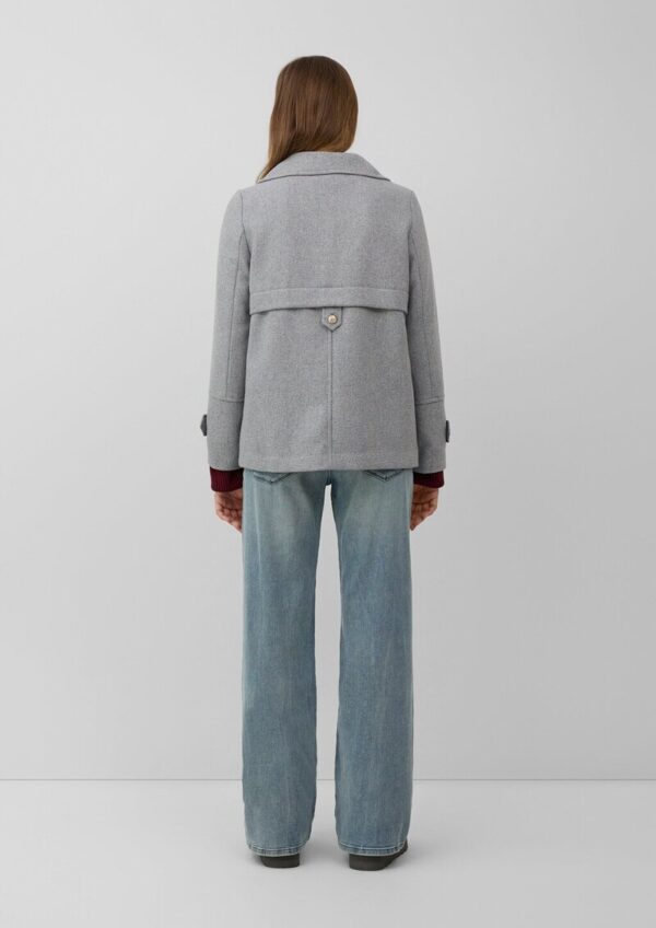 Doppelreihige Jacke aus Wollmix mit dekorativen Knöpfen