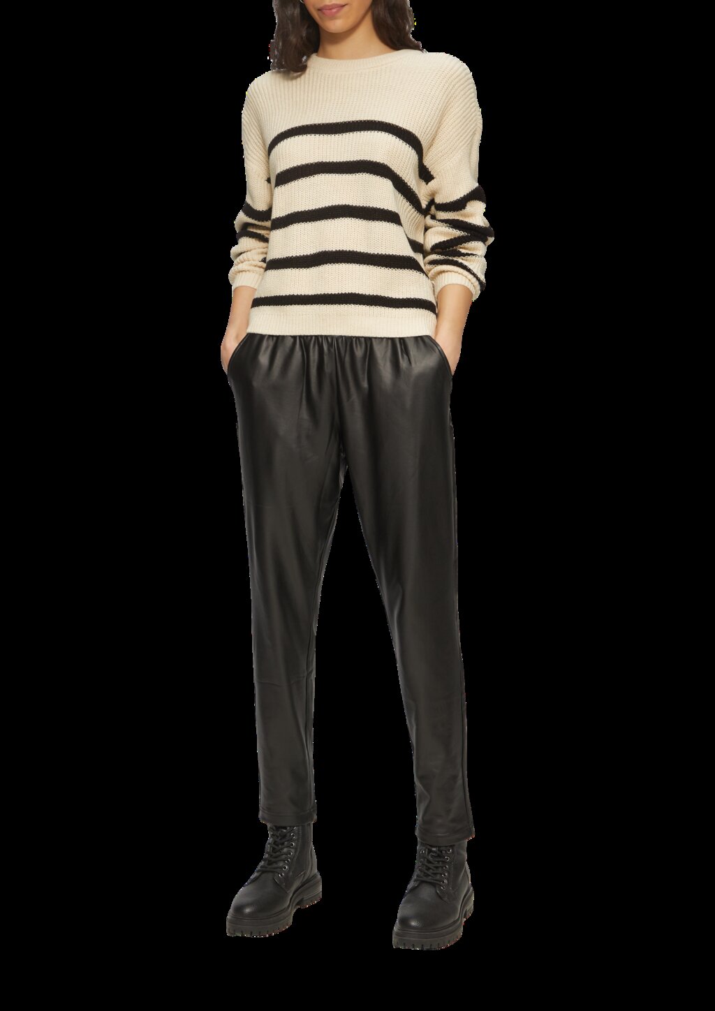 Verkürzter Pullover mit Raglanärmeln