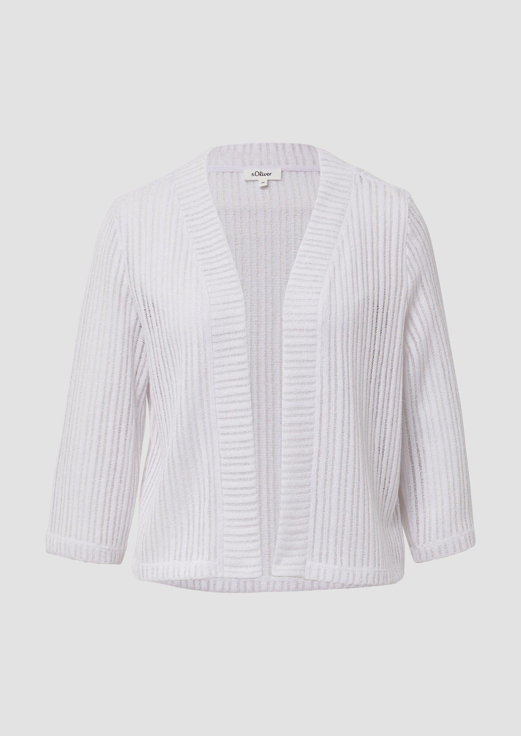 Sommerlicher Cardigan im Relaxed Fit mit 3/4-Ärmeln