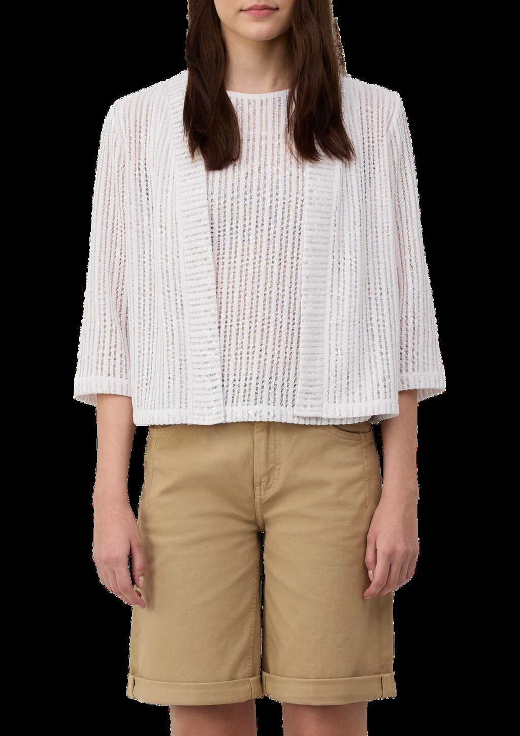 Sommerlicher Cardigan im Relaxed Fit mit 3/4-Ärmeln