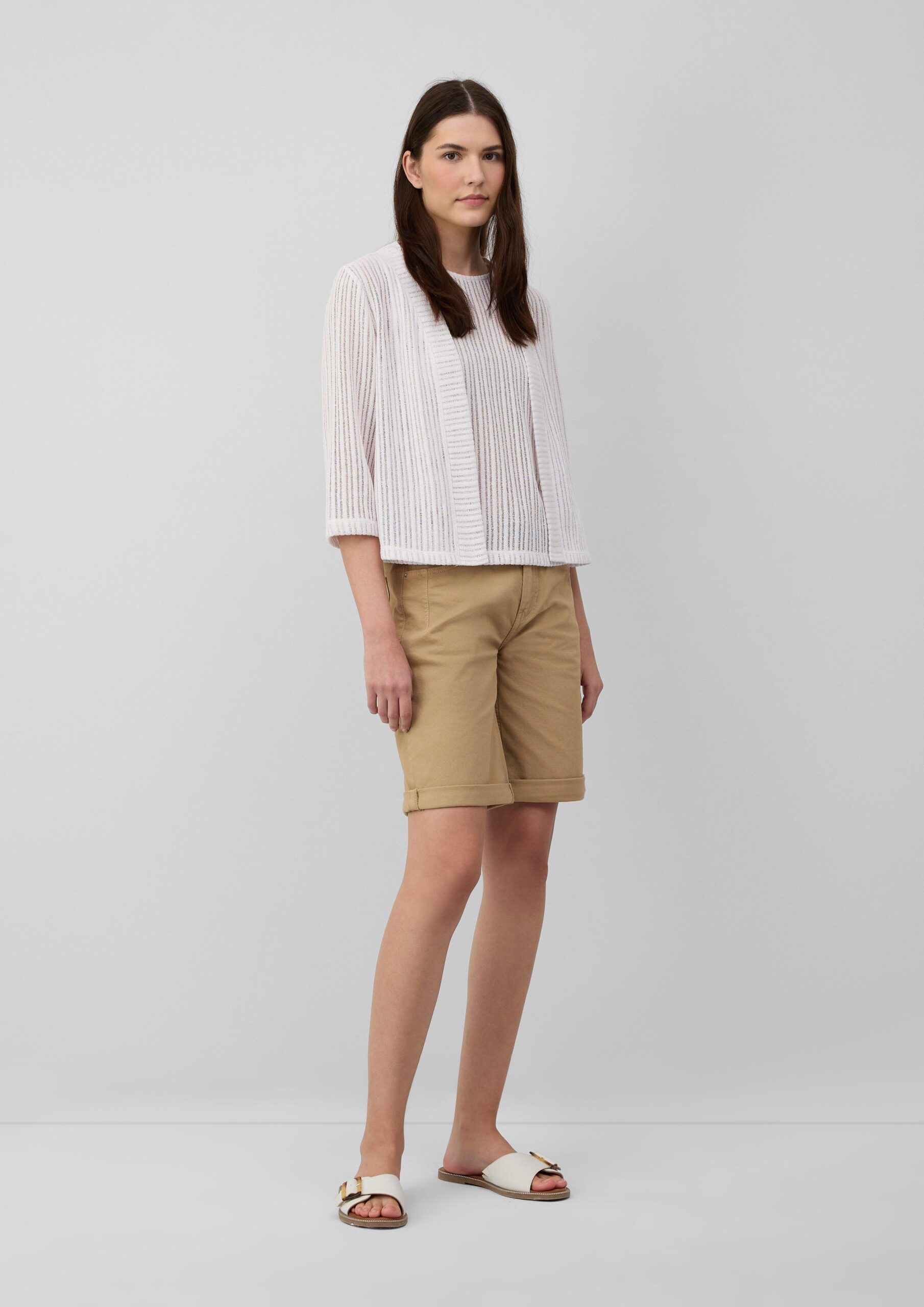 Sommerlicher Cardigan im Relaxed Fit mit 3/4-Ärmeln