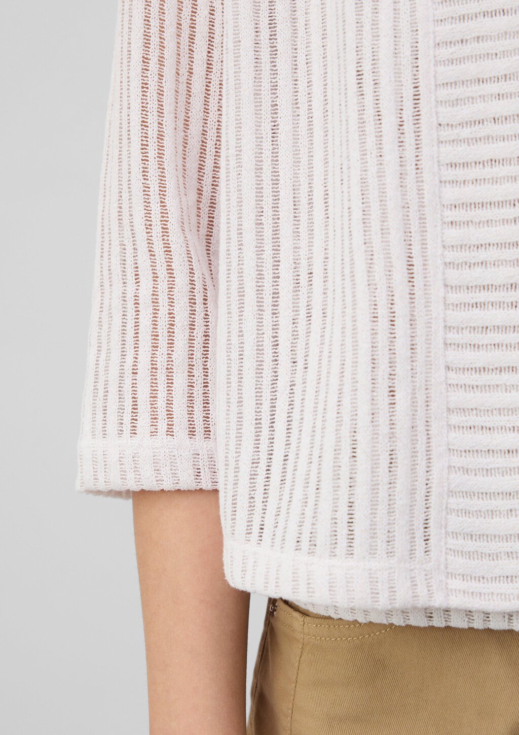 Sommerlicher Cardigan im Relaxed Fit mit 3/4-Ärmeln