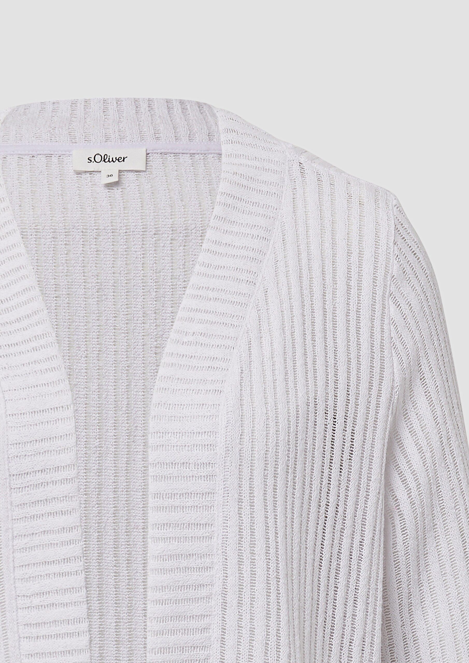 Sommerlicher Cardigan im Relaxed Fit mit 3/4-Ärmeln