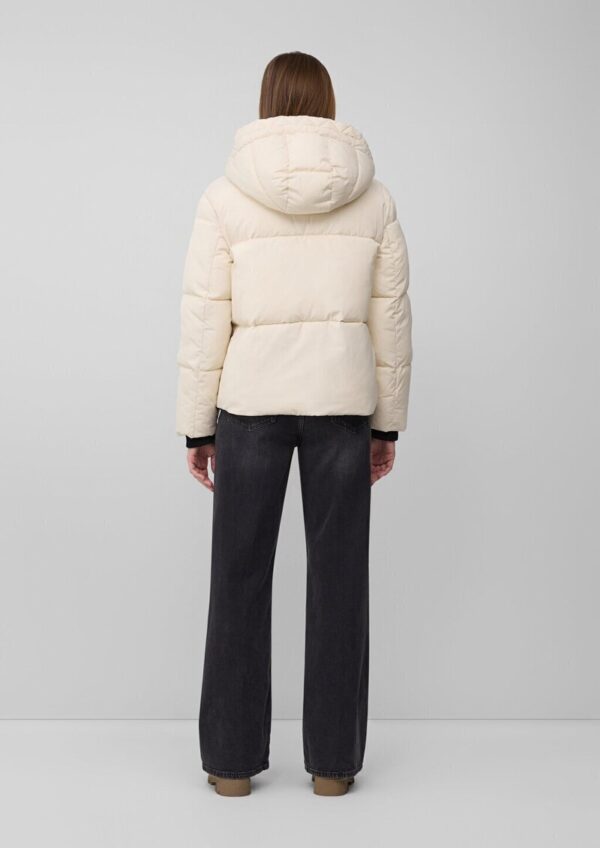 Wärmende Pufferjacke mit gefütterter Teddyplüsch-Kapuze