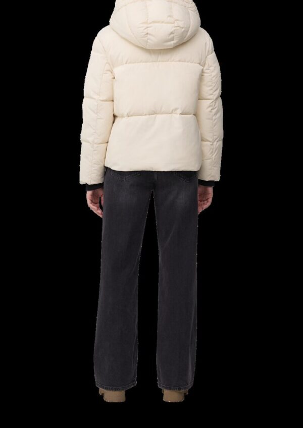 Wärmende Pufferjacke mit gefütterter Teddyplüsch-Kapuze