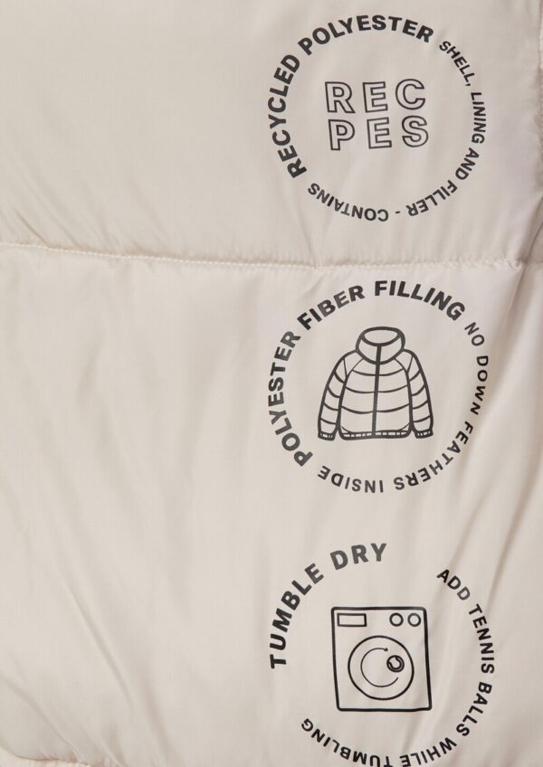 Wärmende Pufferjacke mit gefütterter Teddyplüsch-Kapuze