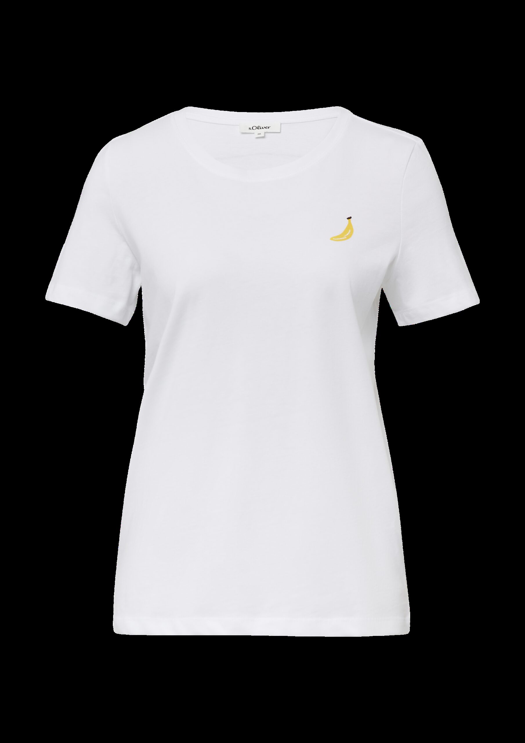 Jersey-T-Shirt mit Stickerei