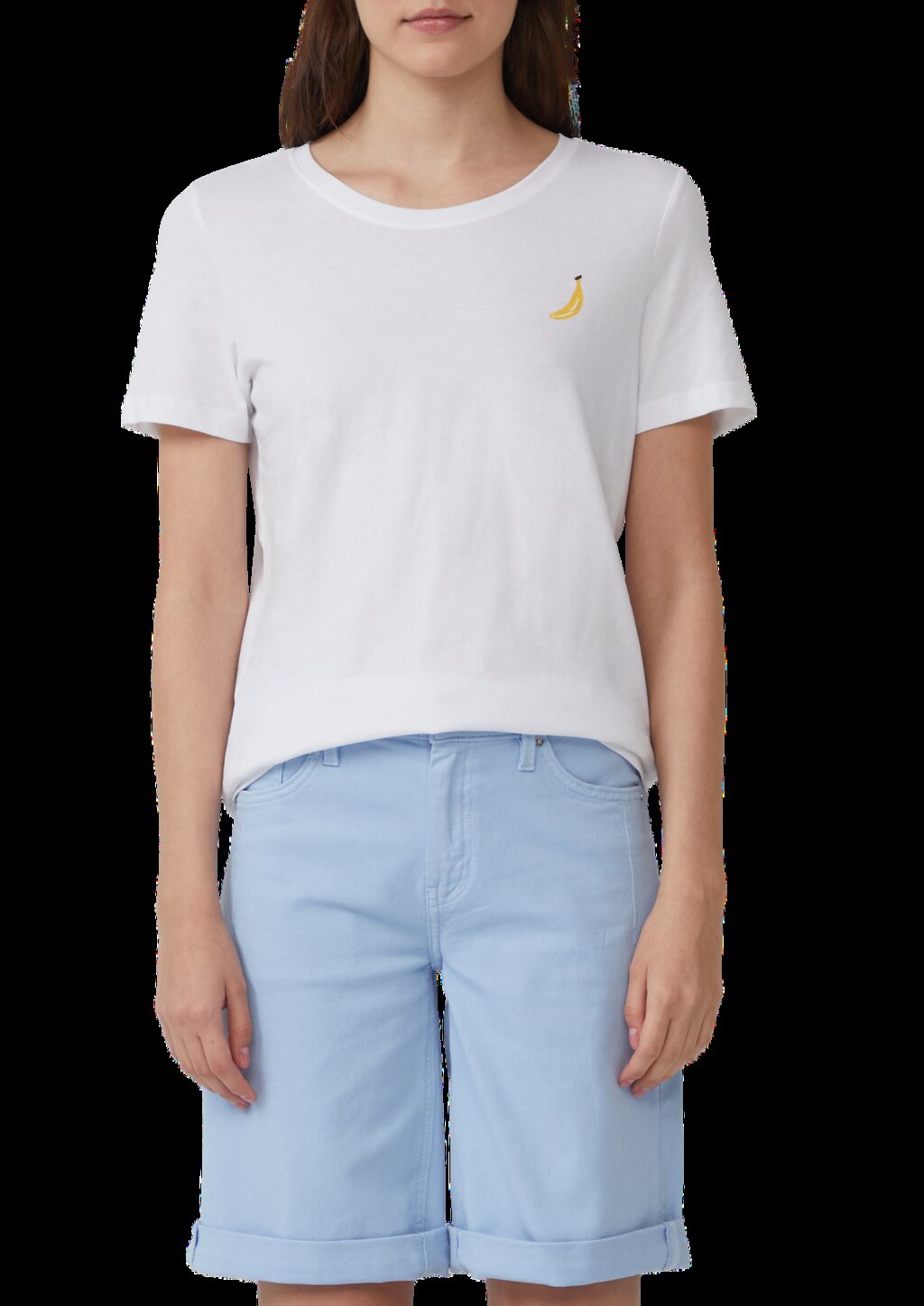 Jersey-T-Shirt mit Stickerei