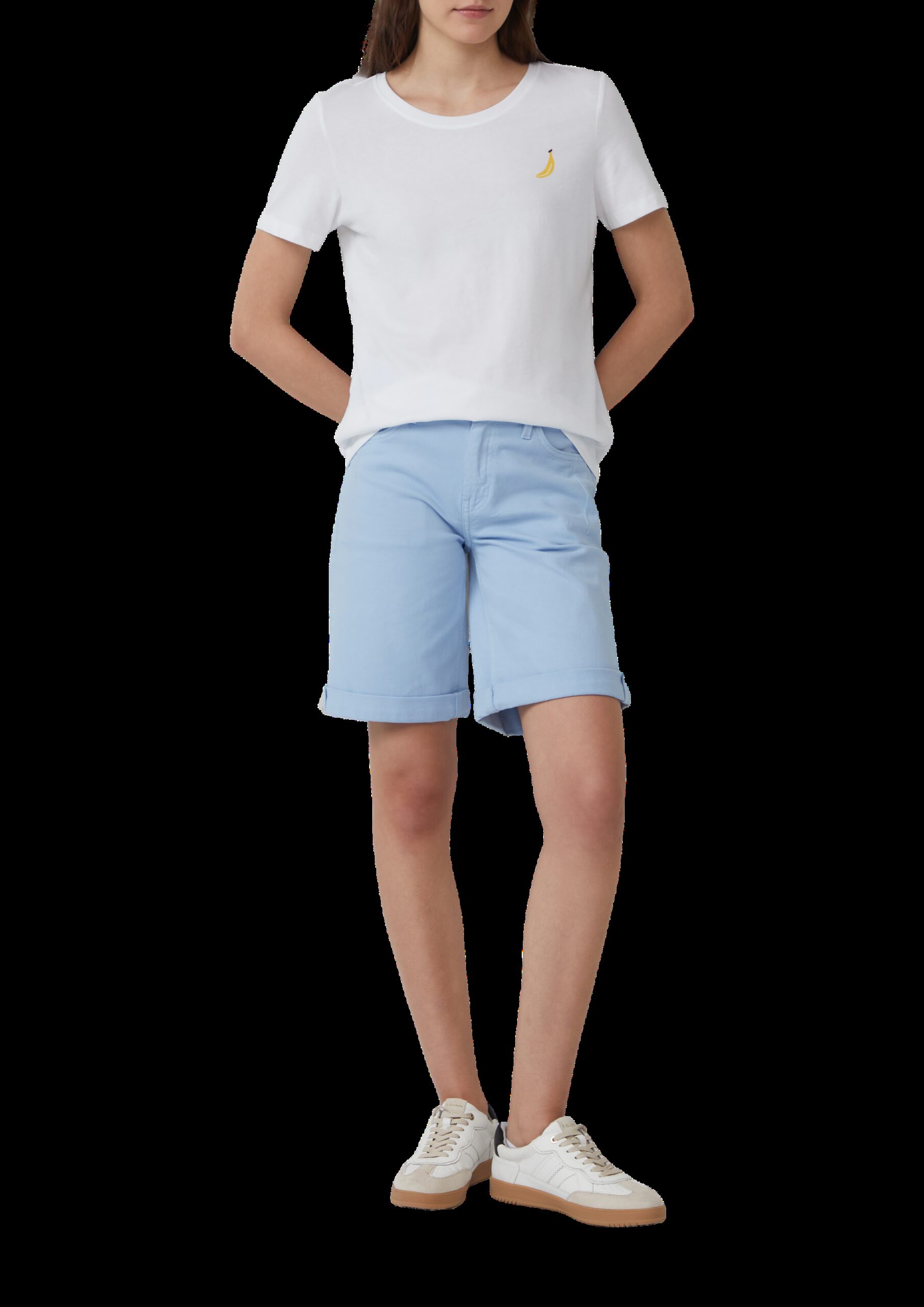 Jersey-T-Shirt mit Stickerei