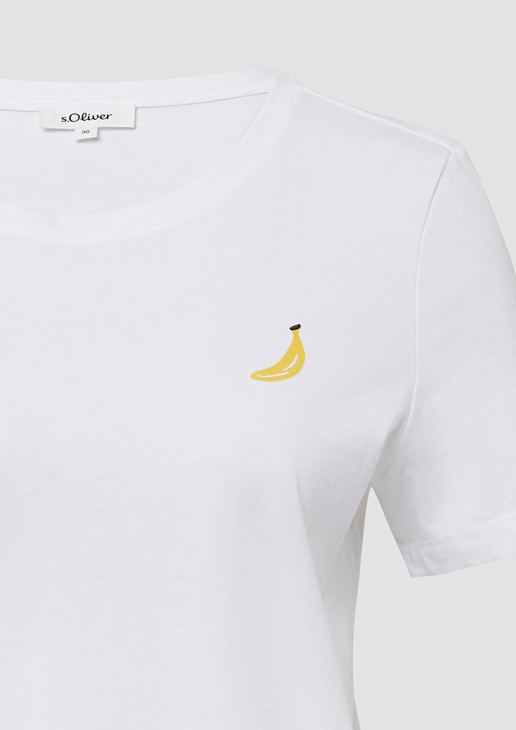 Jersey-T-Shirt mit Stickerei