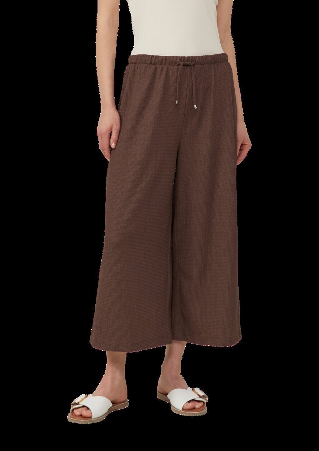 Strukturierte Culotte mit Elastikbund