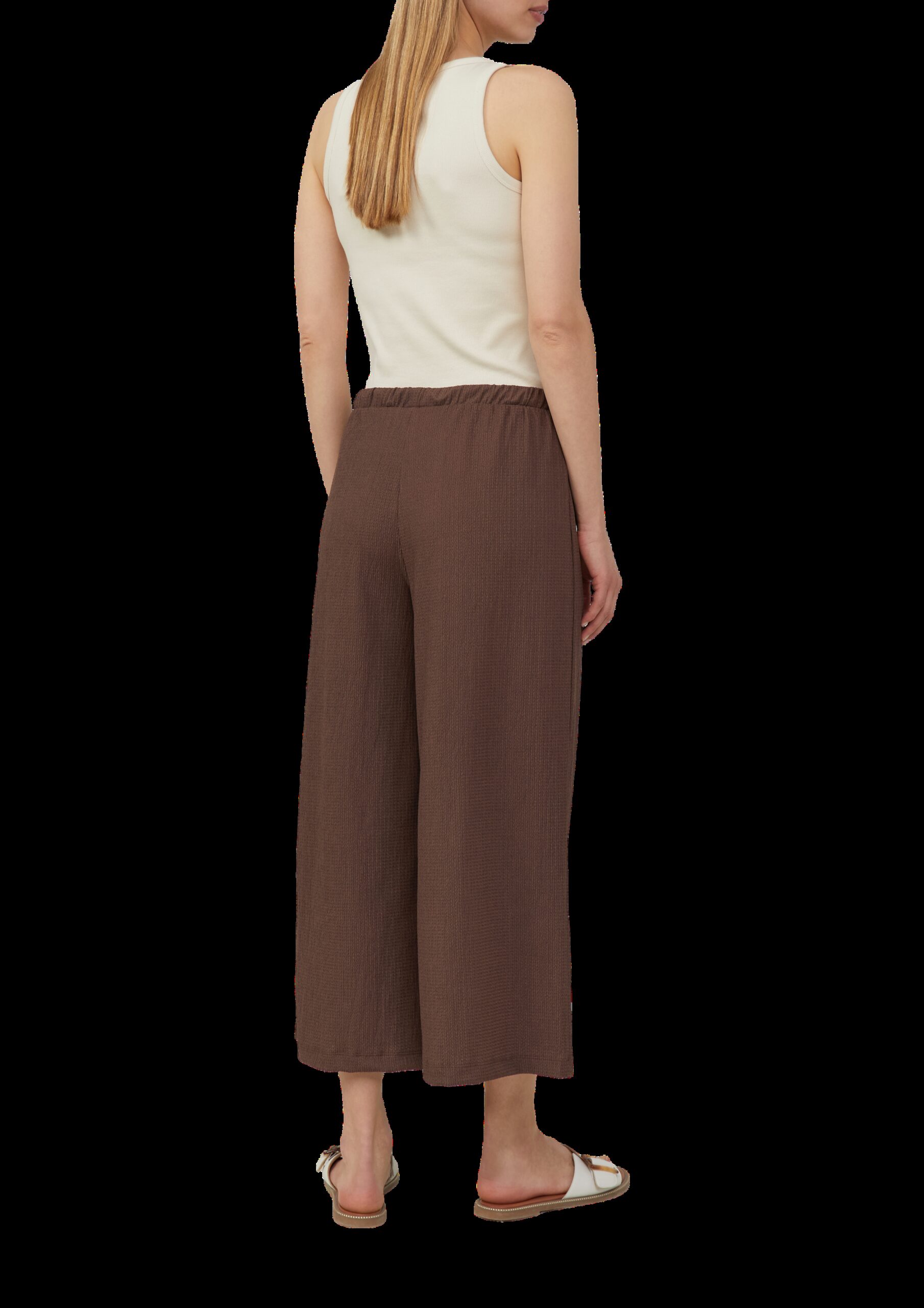 Strukturierte Culotte mit Elastikbund