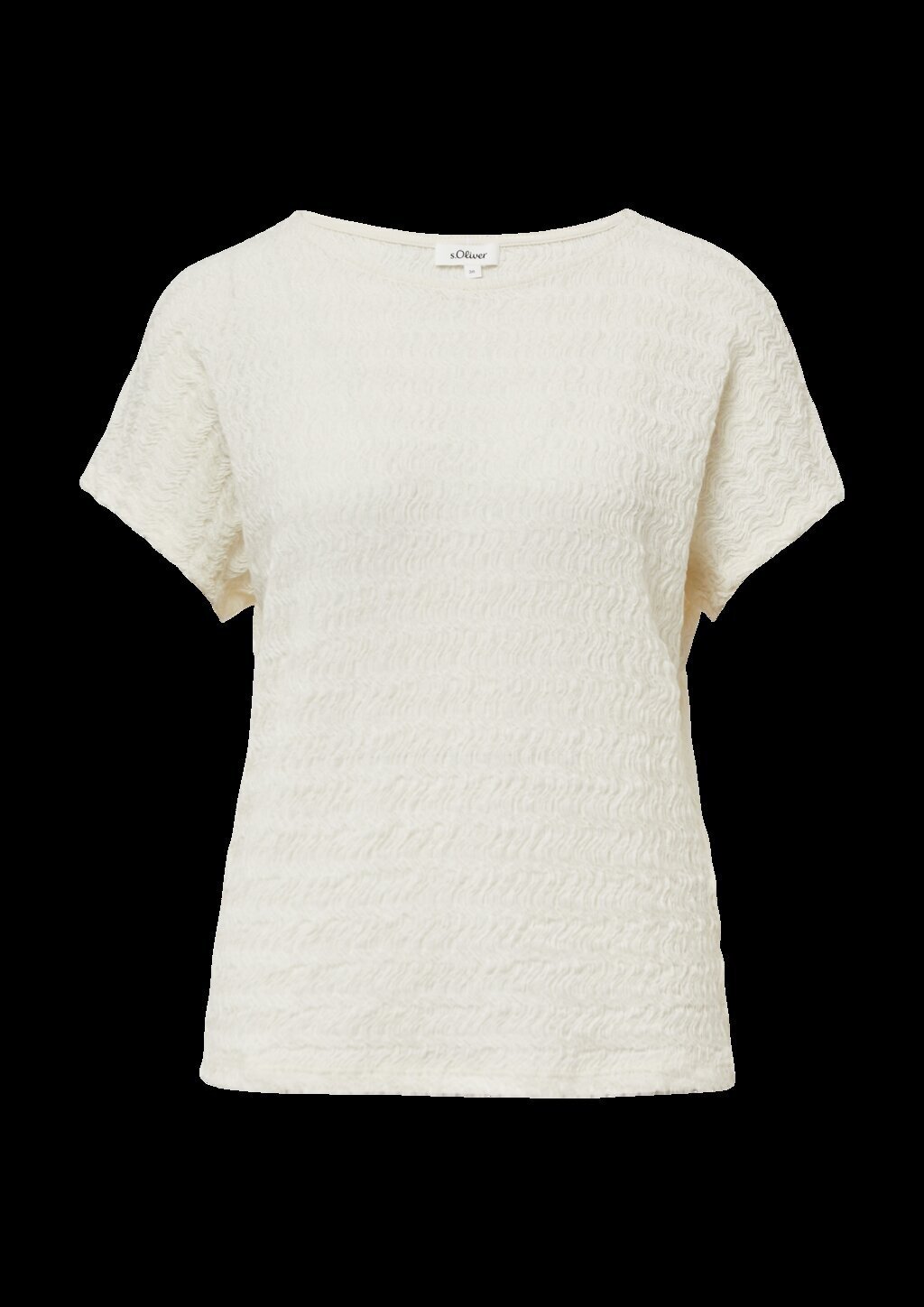 Strukturiertes T-Shirt aus Baumwollmix im Relaxed Fit