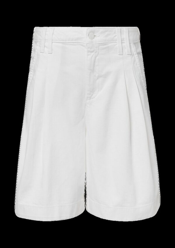 Denim-Bermuda mit Bundfalten