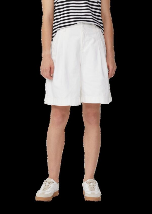 Denim-Bermuda mit Bundfalten