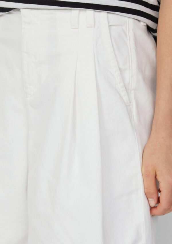 Denim-Bermuda mit Bundfalten