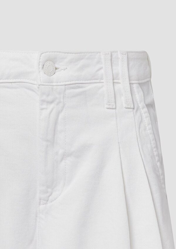 Denim-Bermuda mit Bundfalten