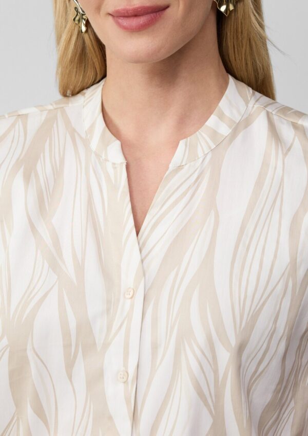 Ärmellose Popeline-Bluse mit All-over-Print