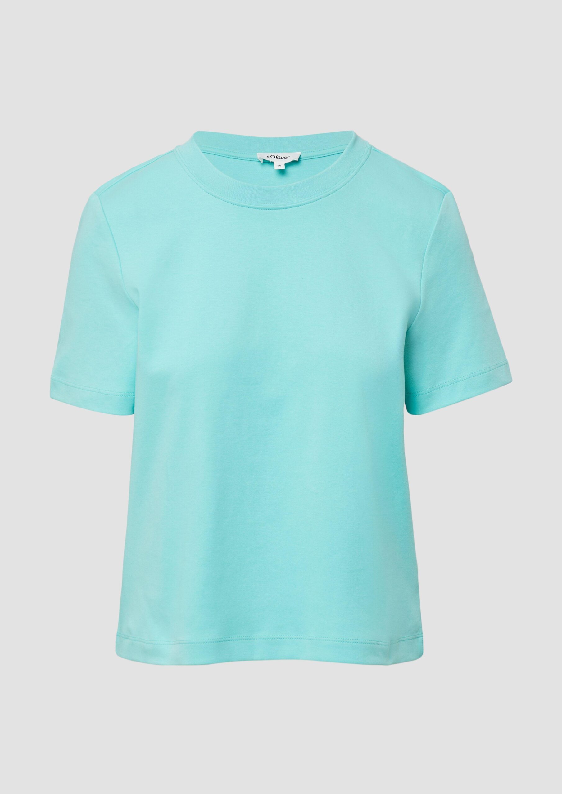 Verkürztes T-Shirt aus Interlockjersey