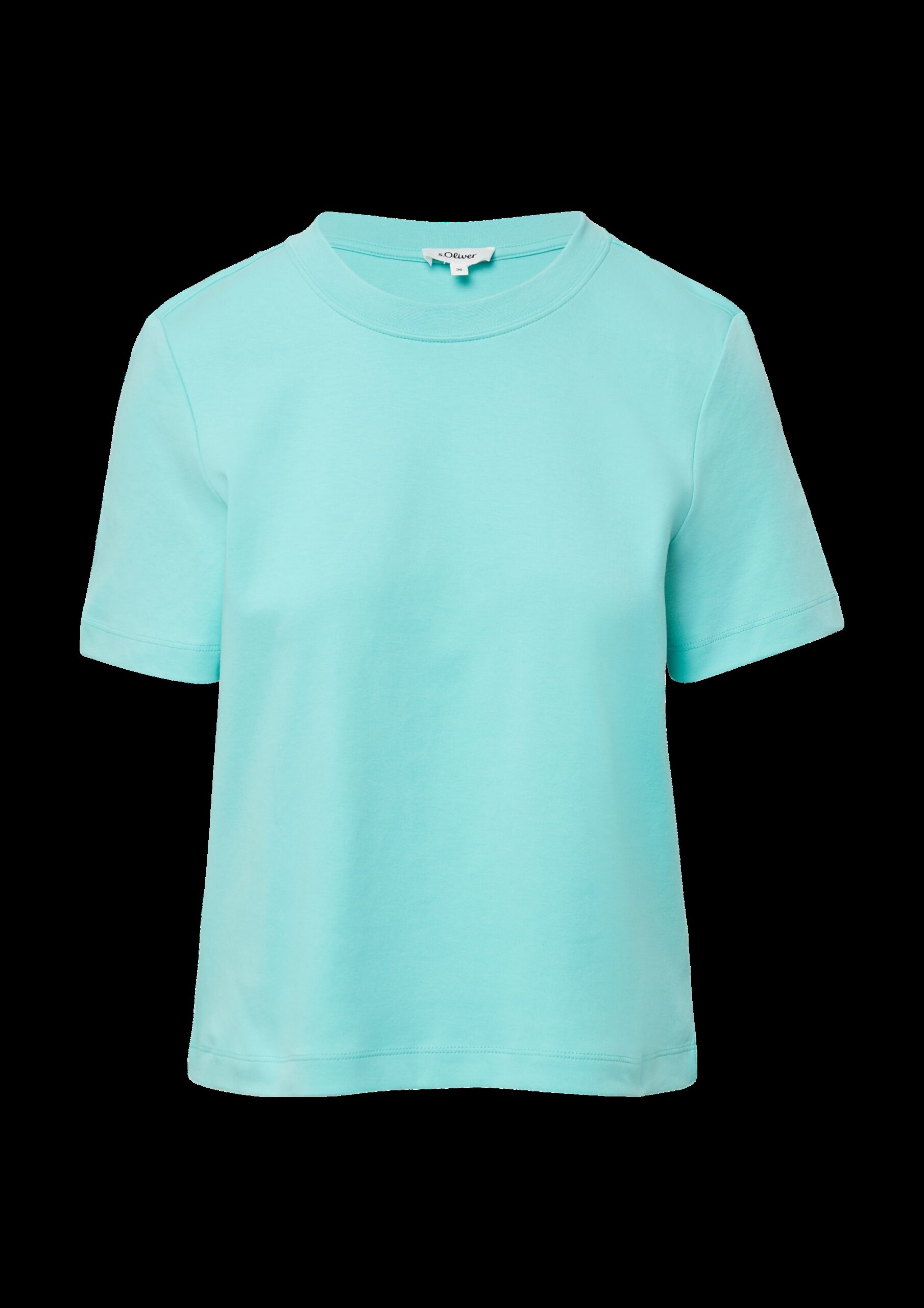 Verkürztes T-Shirt aus Interlockjersey