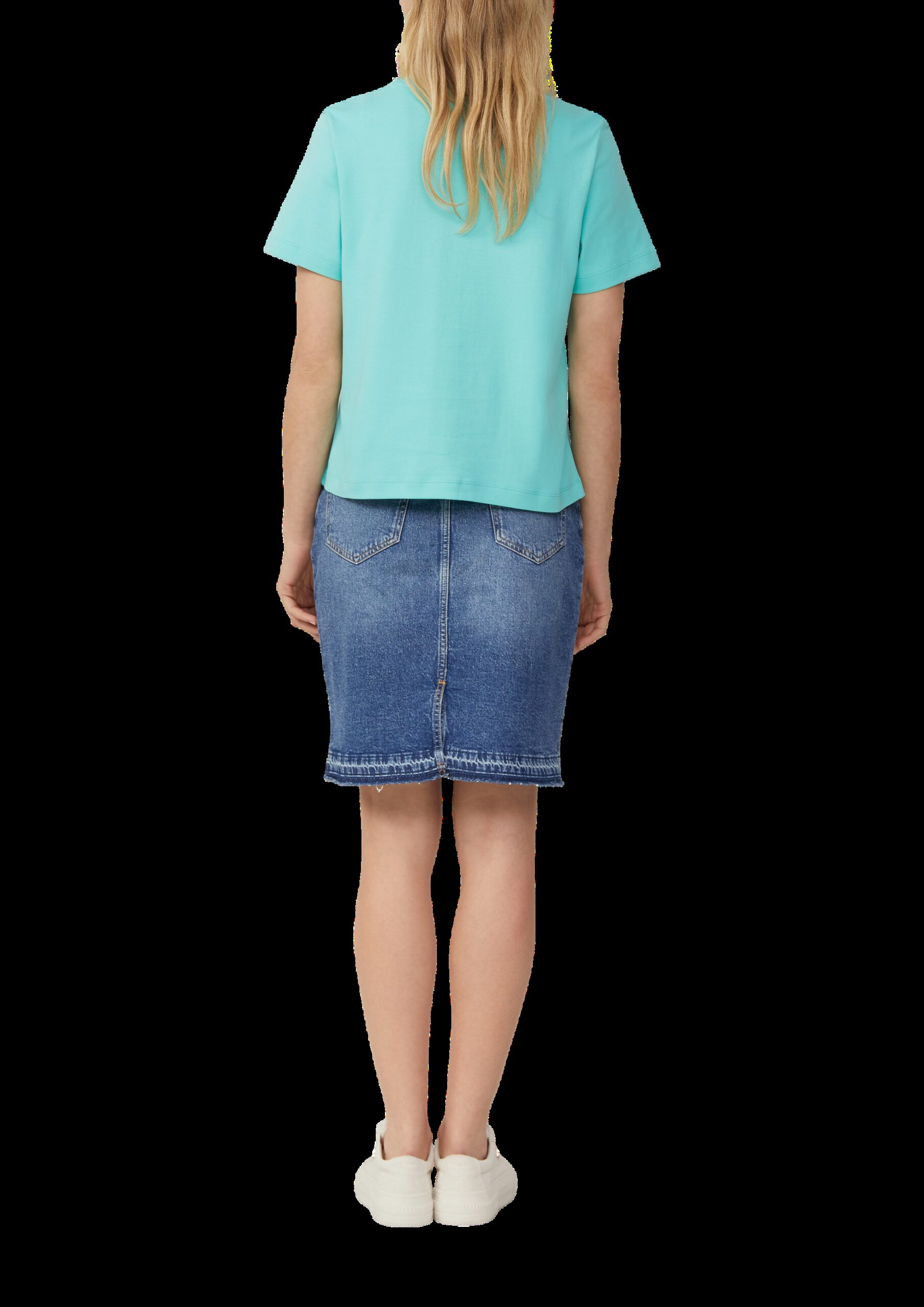 Verkürztes T-Shirt aus Interlockjersey