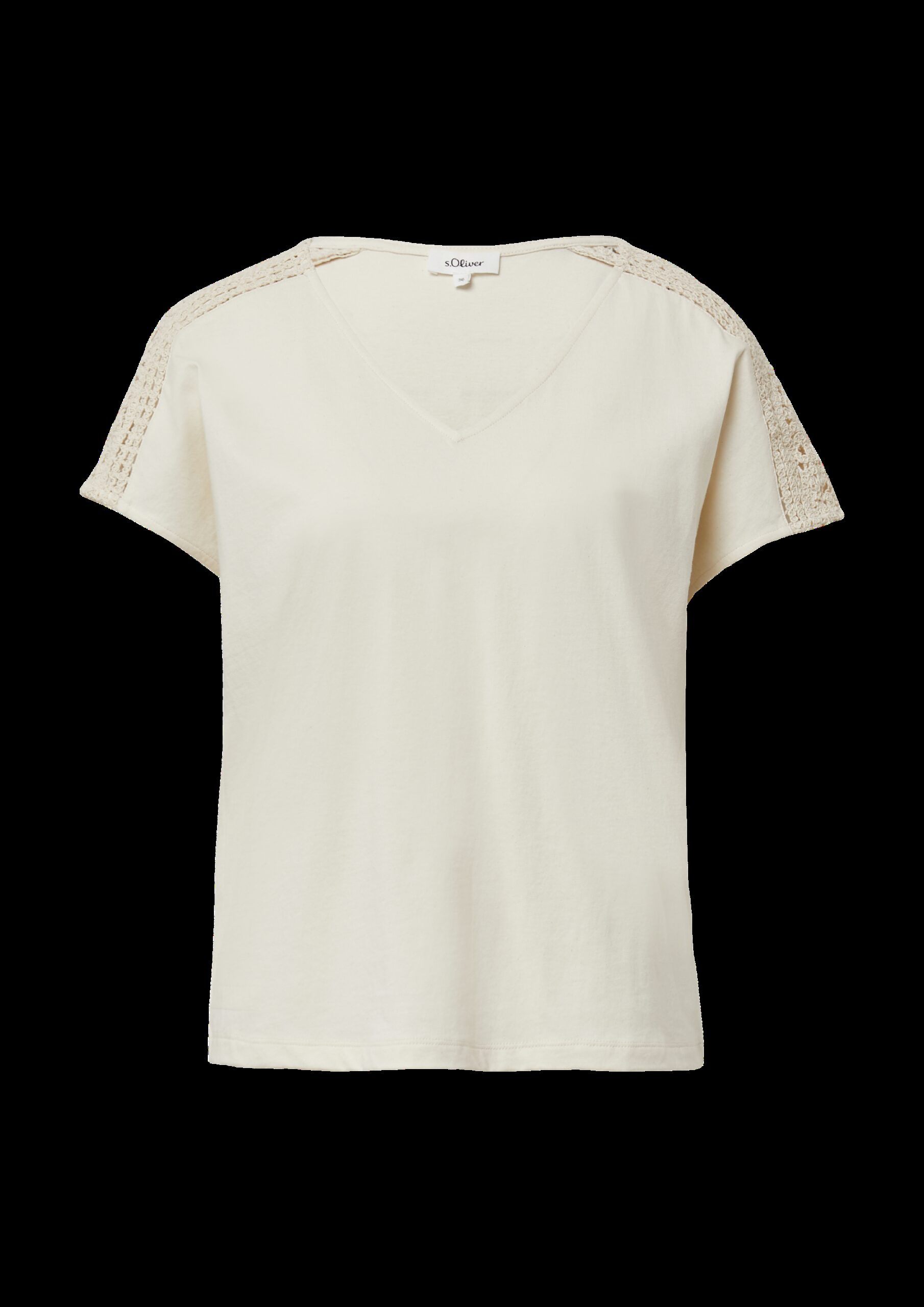 T-Shirt im Relaxed Fit mit Häkelspitze