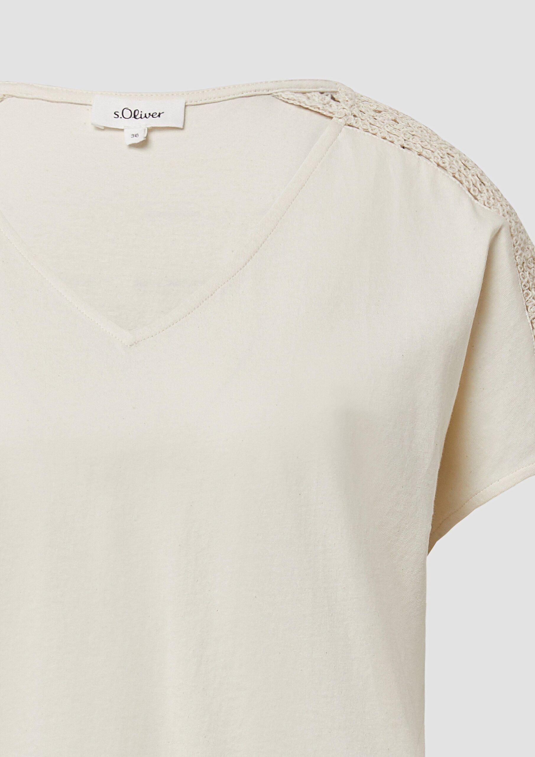 T-Shirt im Relaxed Fit mit Häkelspitze