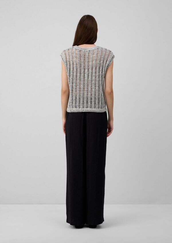 Strick-Pullunder aus Baumwollmix mit Ajourmuster